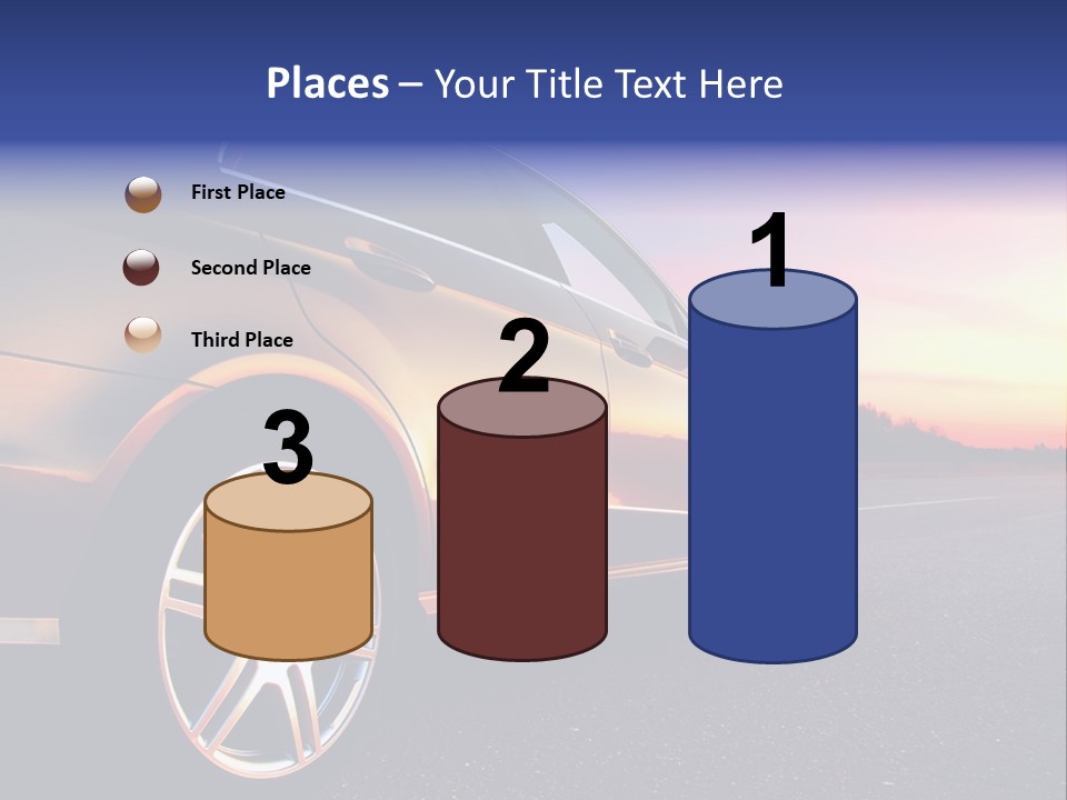 Tire Mirror Highway PowerPoint Template