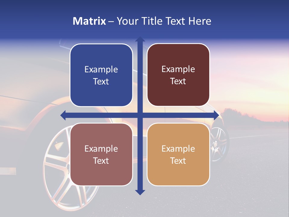 Tire Mirror Highway PowerPoint Template