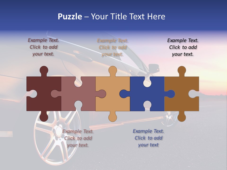 Tire Mirror Highway PowerPoint Template