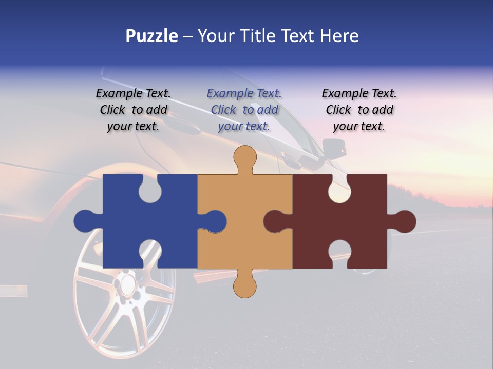 Tire Mirror Highway PowerPoint Template