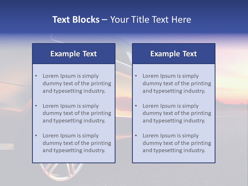 Tire Mirror Highway PowerPoint Template