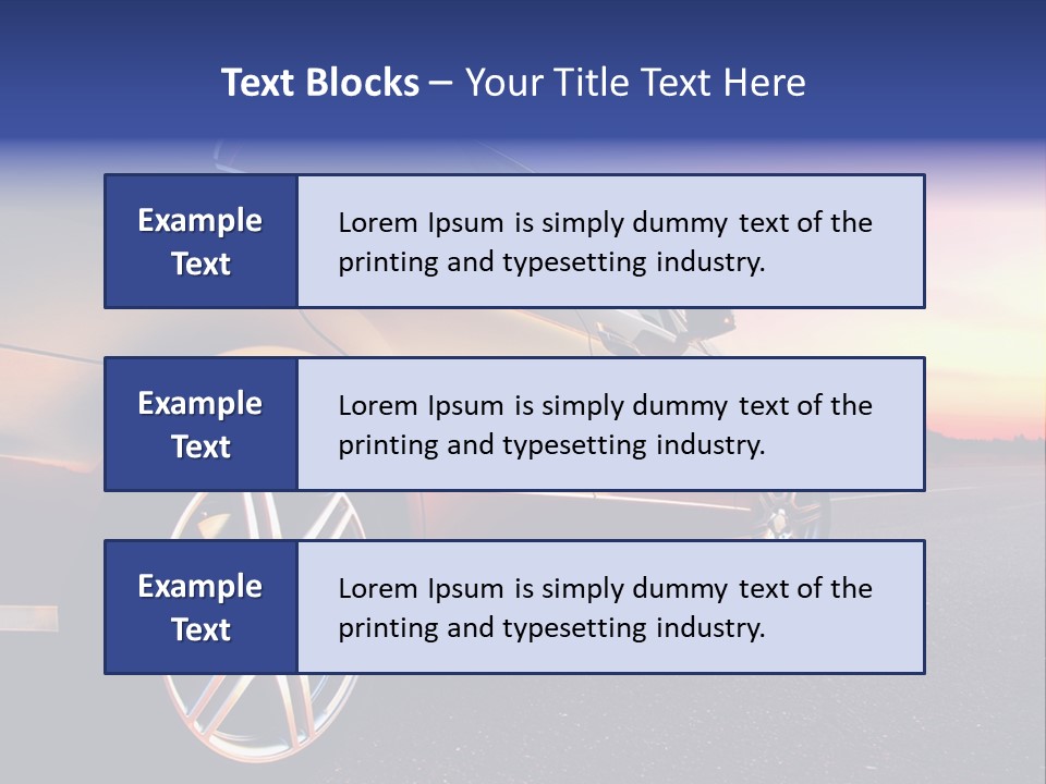 Tire Mirror Highway PowerPoint Template