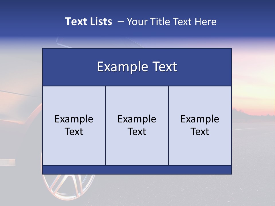Tire Mirror Highway PowerPoint Template