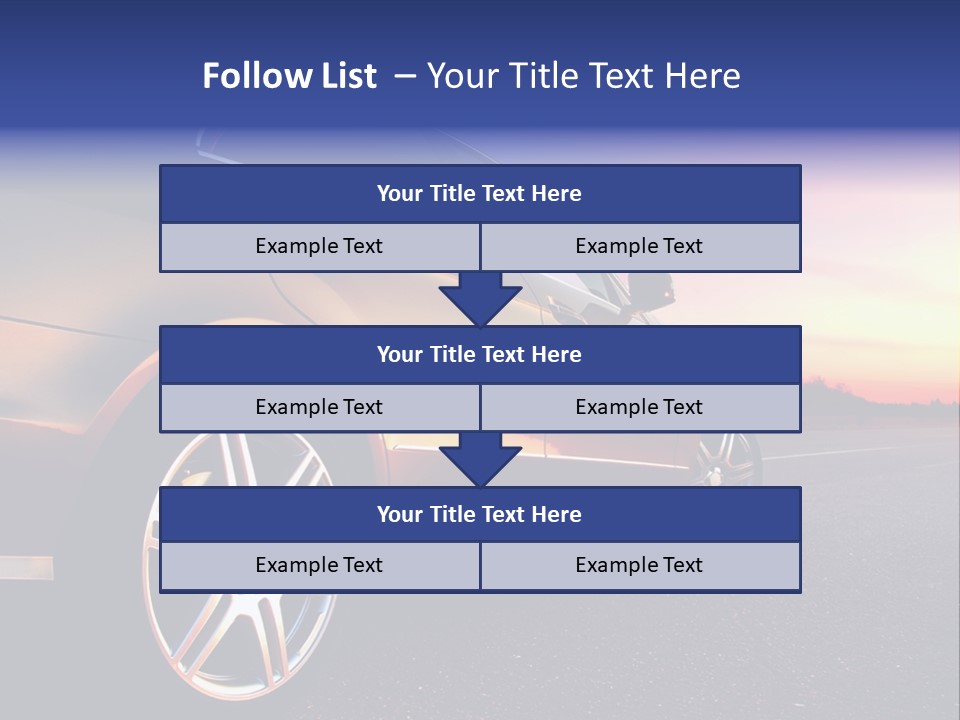 Tire Mirror Highway PowerPoint Template