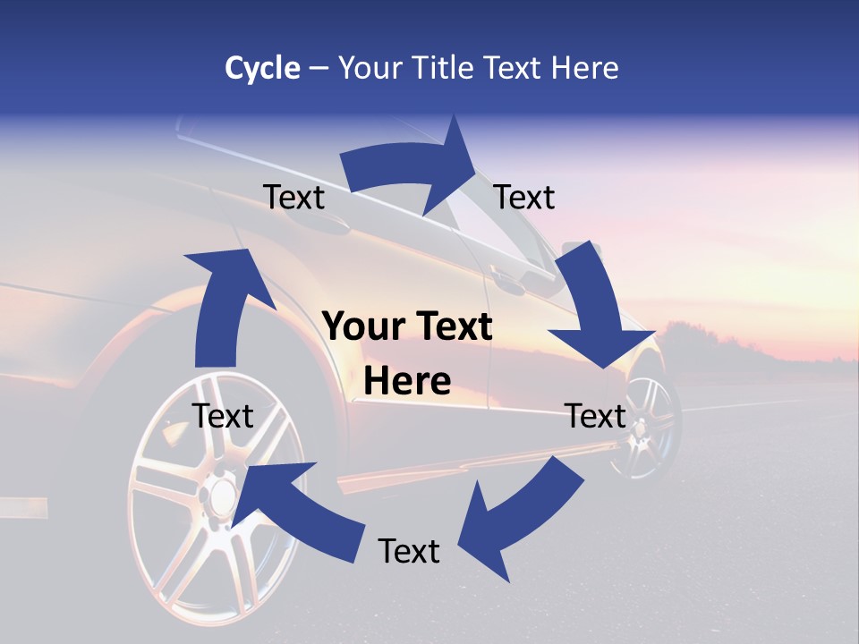 Tire Mirror Highway PowerPoint Template