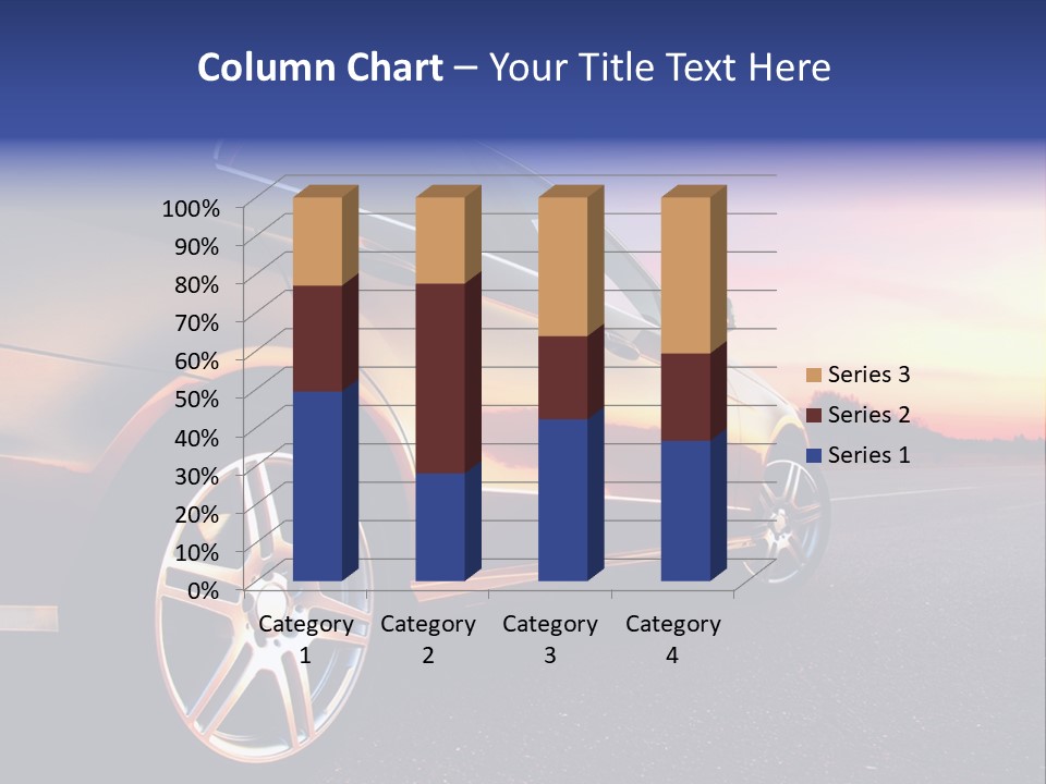 Tire Mirror Highway PowerPoint Template