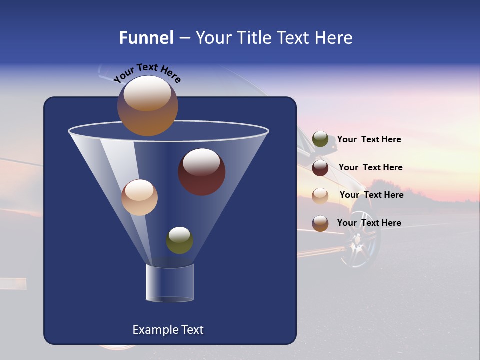 Tire Mirror Highway PowerPoint Template