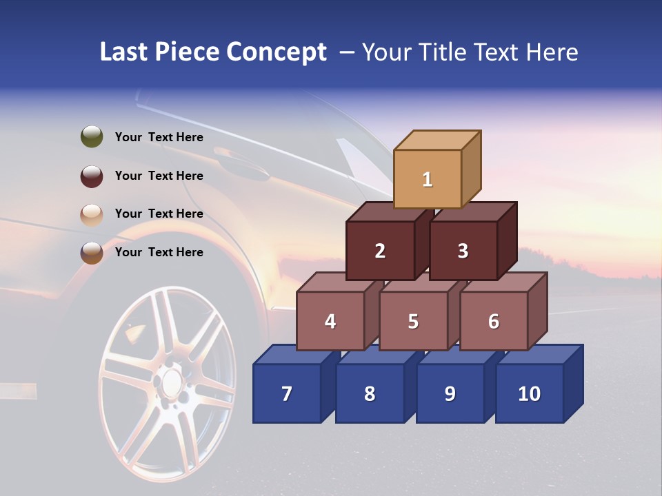 Tire Mirror Highway PowerPoint Template