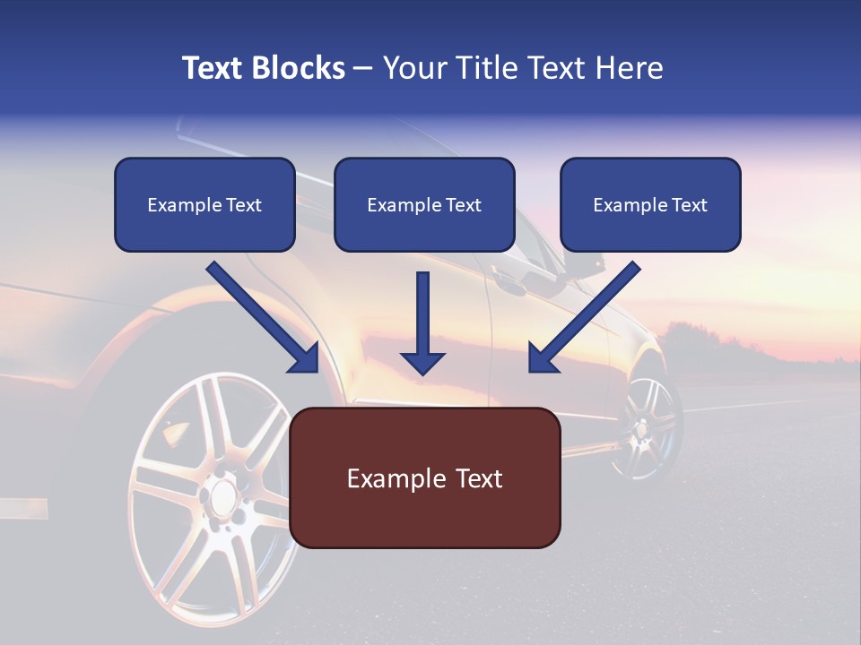 Tire Mirror Highway PowerPoint Template