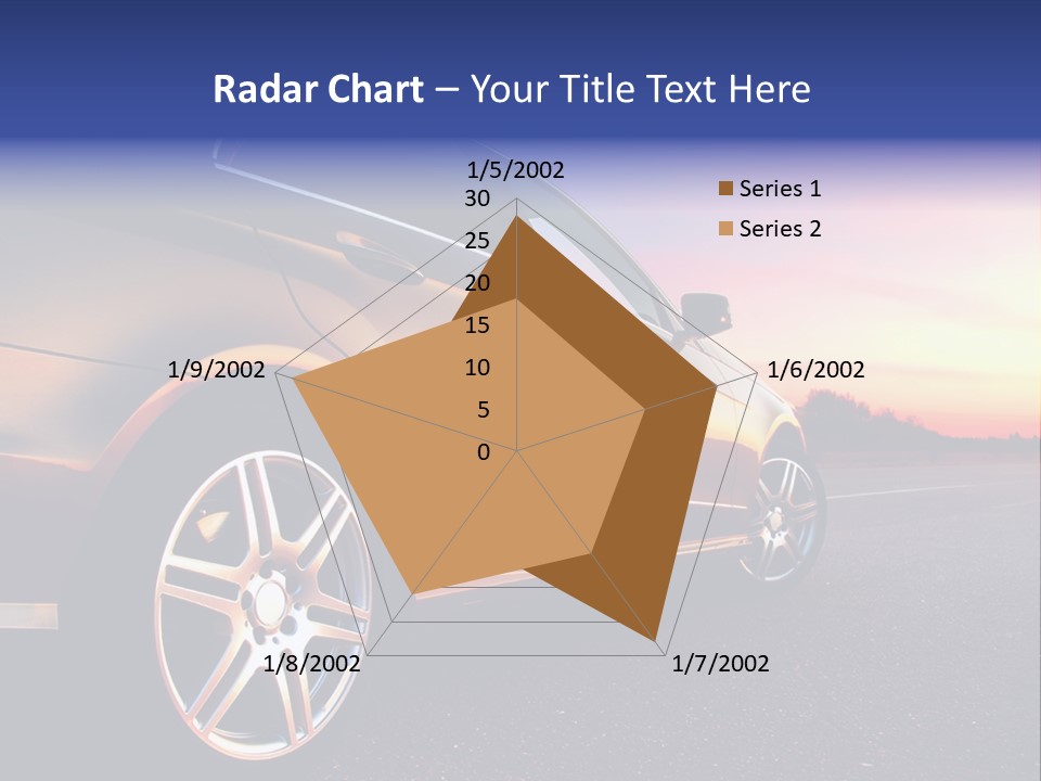 Tire Mirror Highway PowerPoint Template