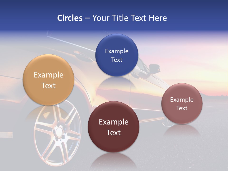Tire Mirror Highway PowerPoint Template
