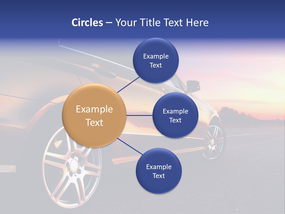 Tire Mirror Highway PowerPoint Template