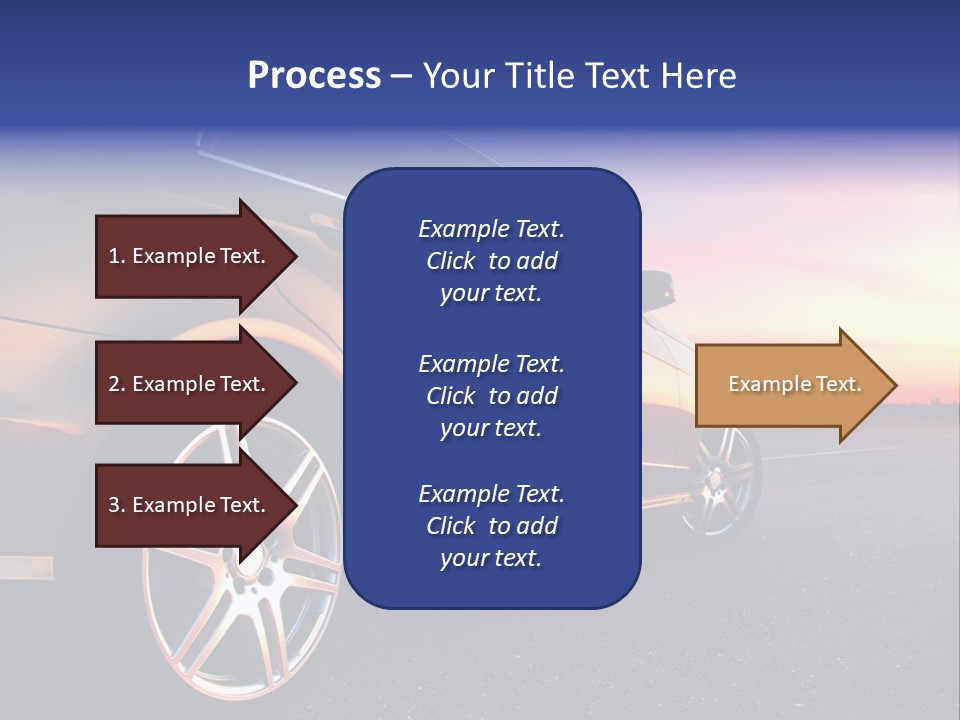 Tire Mirror Highway PowerPoint Template