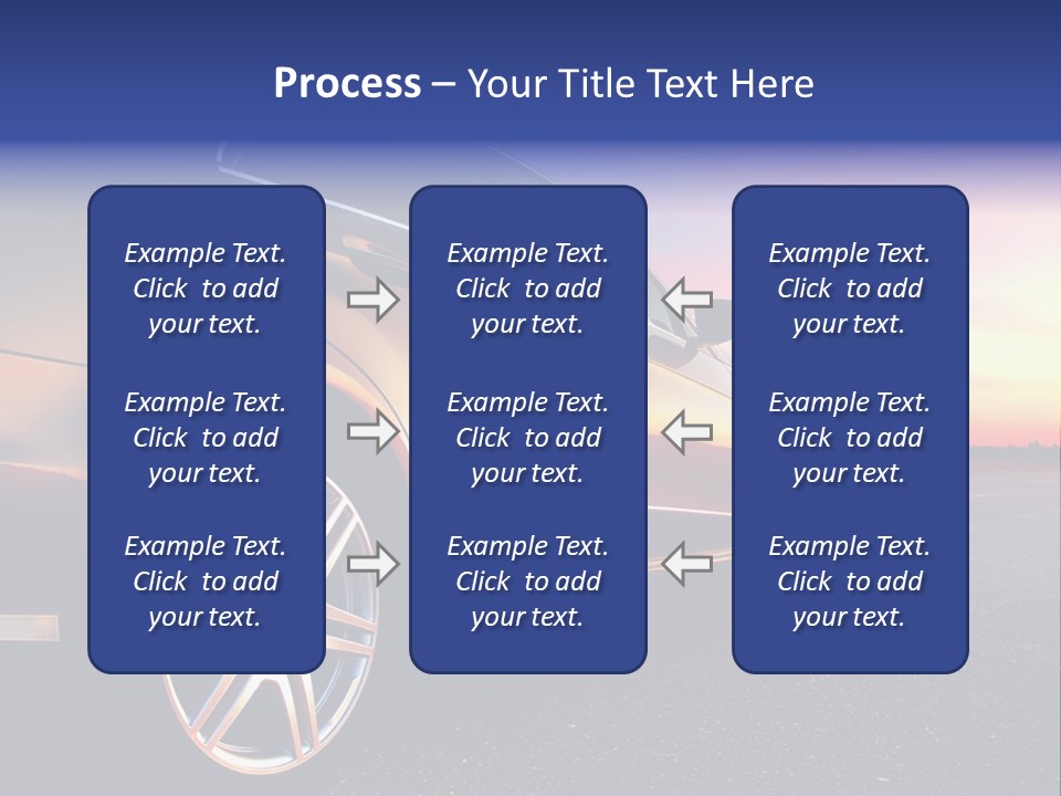 Tire Mirror Highway PowerPoint Template