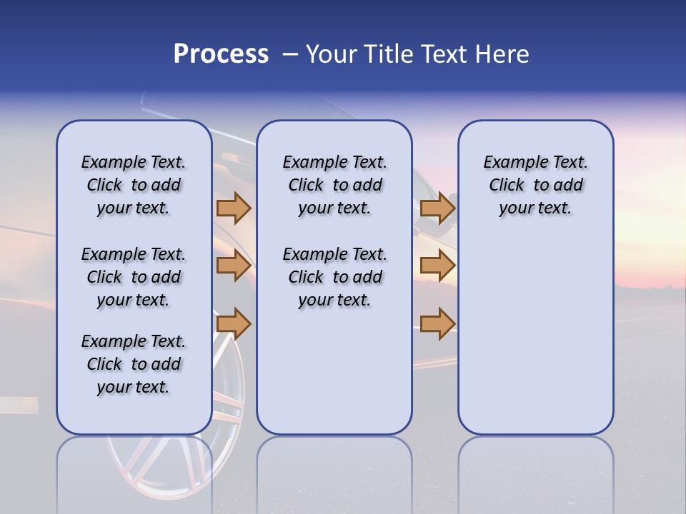 Tire Mirror Highway PowerPoint Template