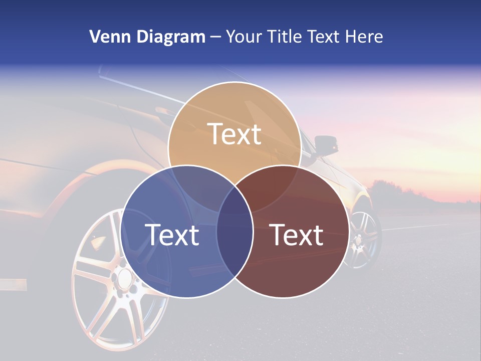 Tire Mirror Highway PowerPoint Template