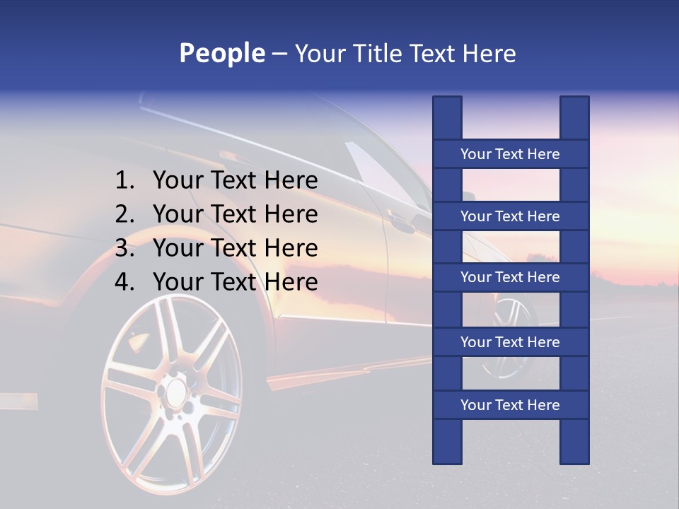 Tire Mirror Highway PowerPoint Template