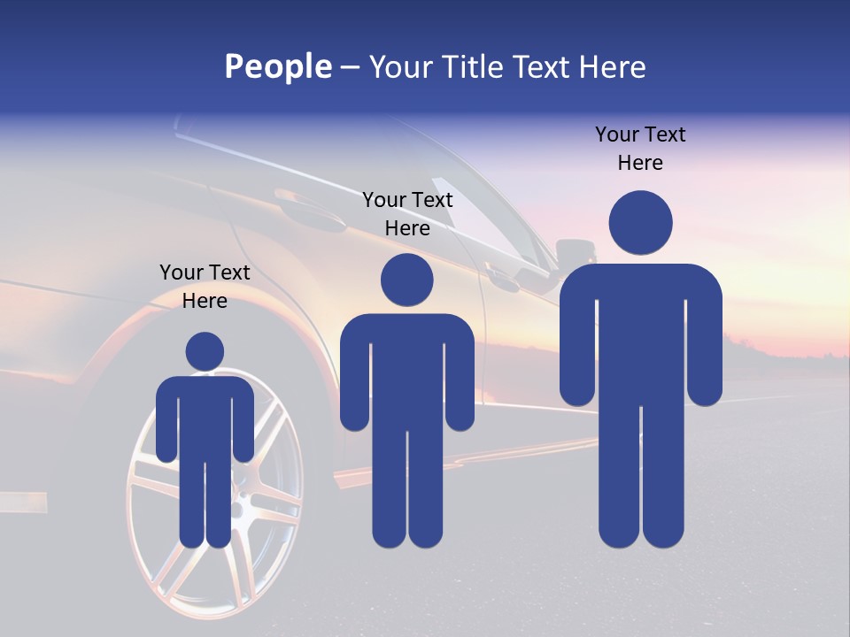 Tire Mirror Highway PowerPoint Template