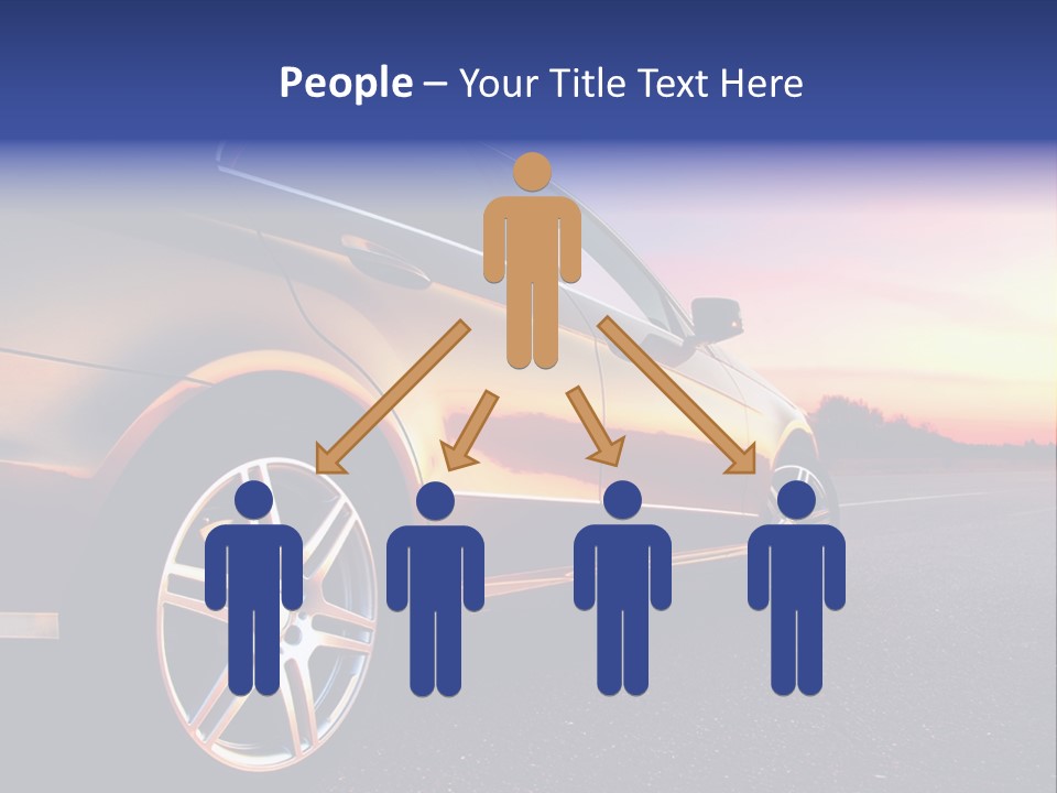 Tire Mirror Highway PowerPoint Template