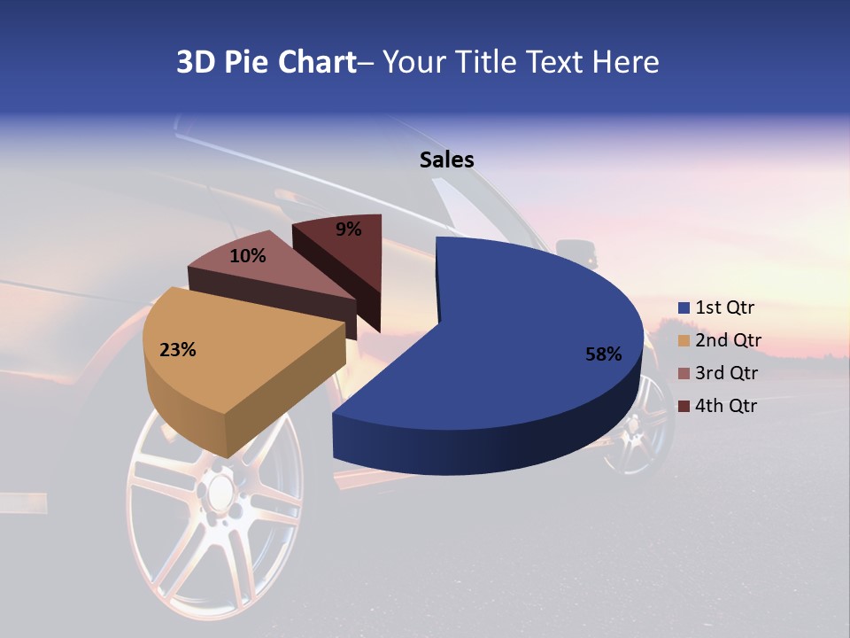 Tire Mirror Highway PowerPoint Template