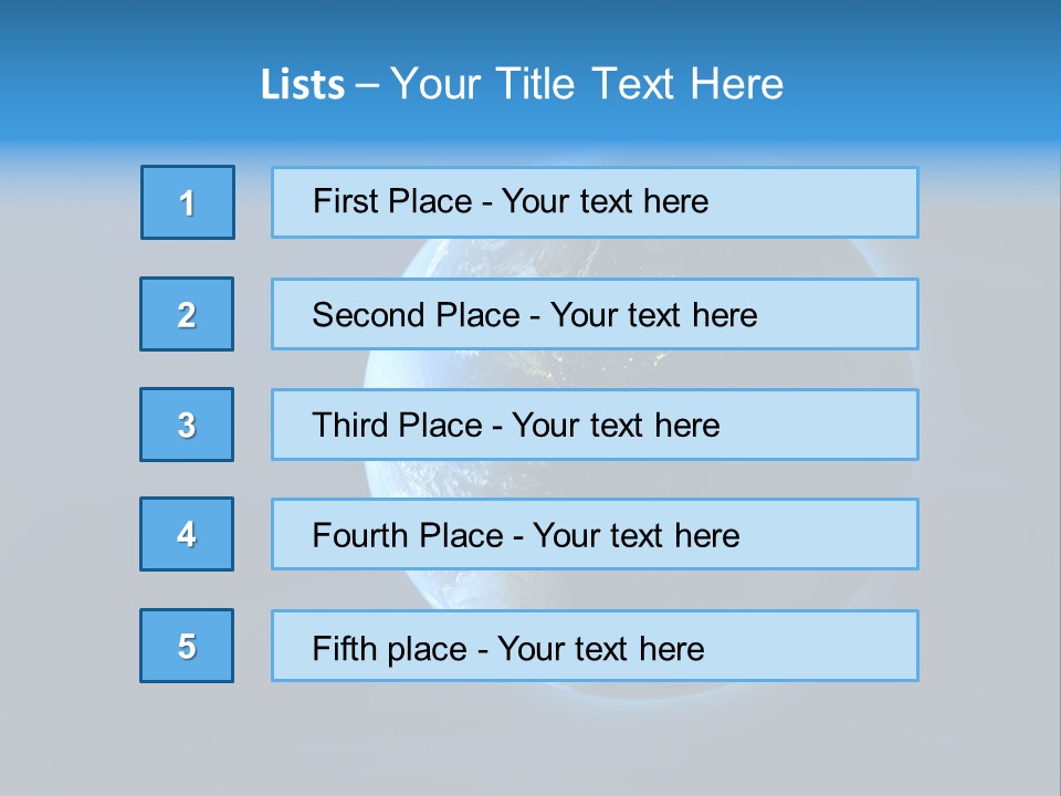 Continents Night Usa PowerPoint Template