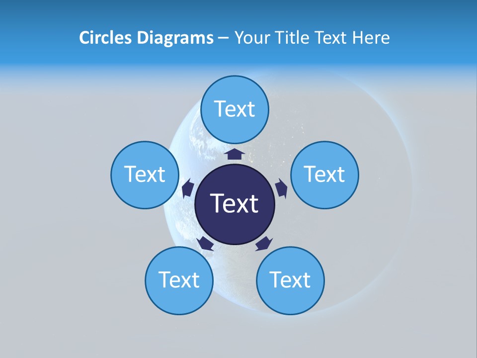 Continents Night Usa PowerPoint Template