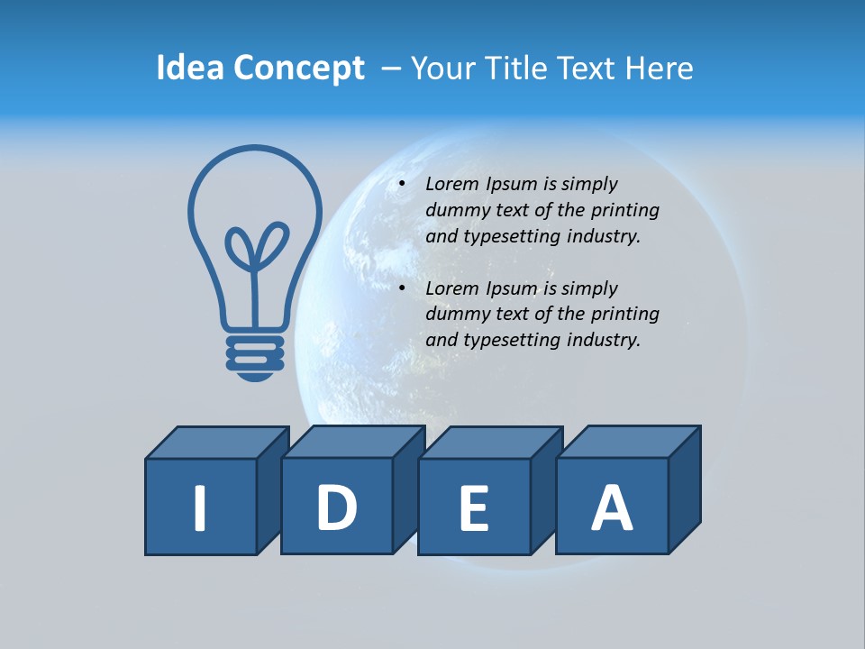 Continents Night Usa PowerPoint Template
