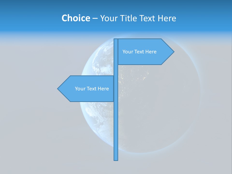 Continents Night Usa PowerPoint Template