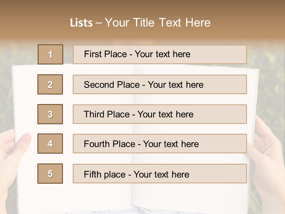 White Pages Study PowerPoint Template