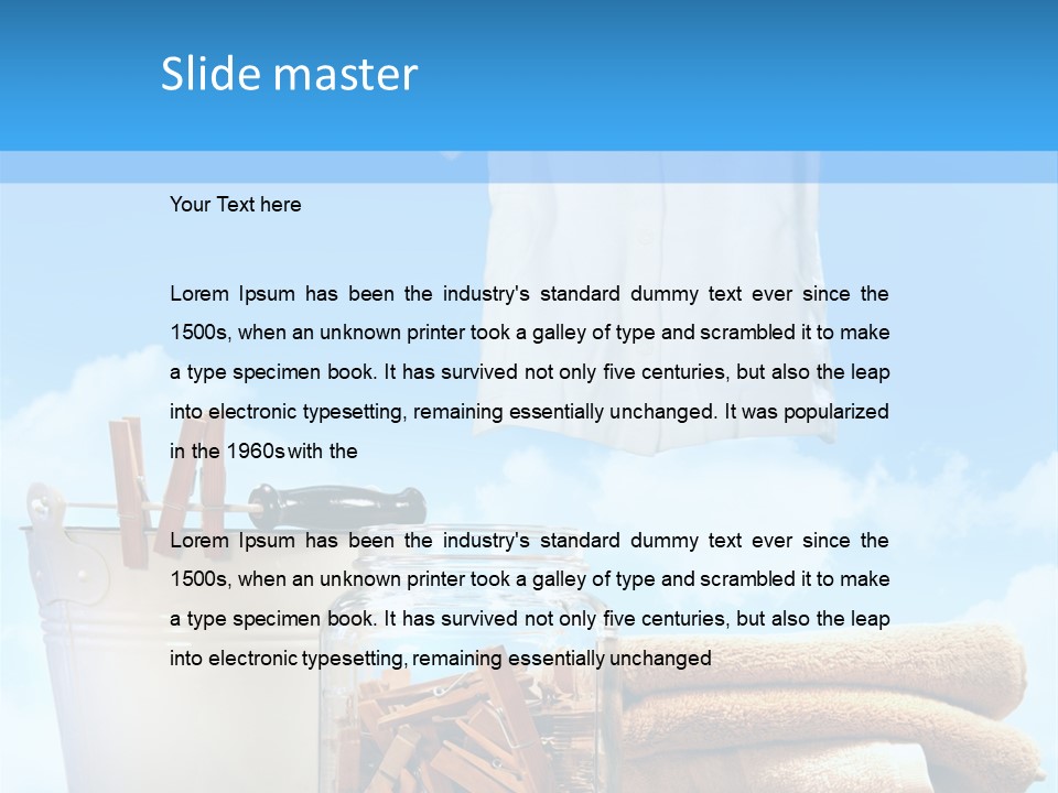 Sunny Clothes Cord PowerPoint Template