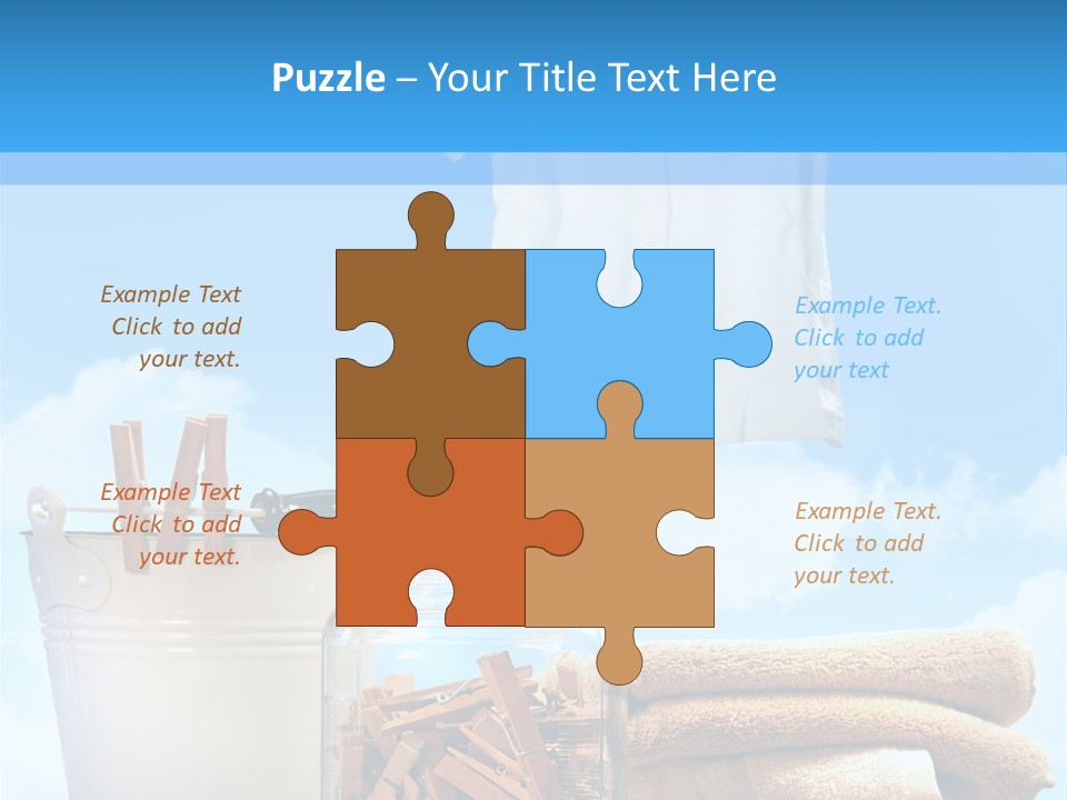 Sunny Clothes Cord PowerPoint Template