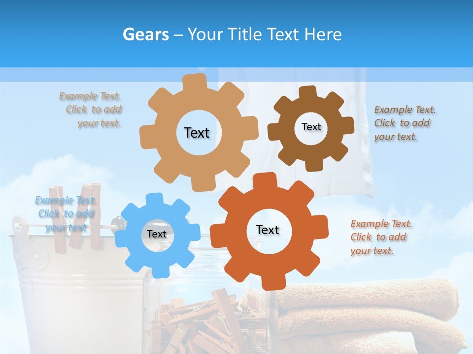 Sunny Clothes Cord PowerPoint Template