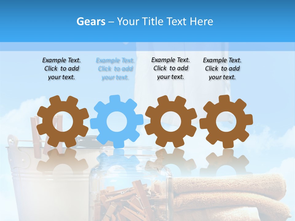 Sunny Clothes Cord PowerPoint Template