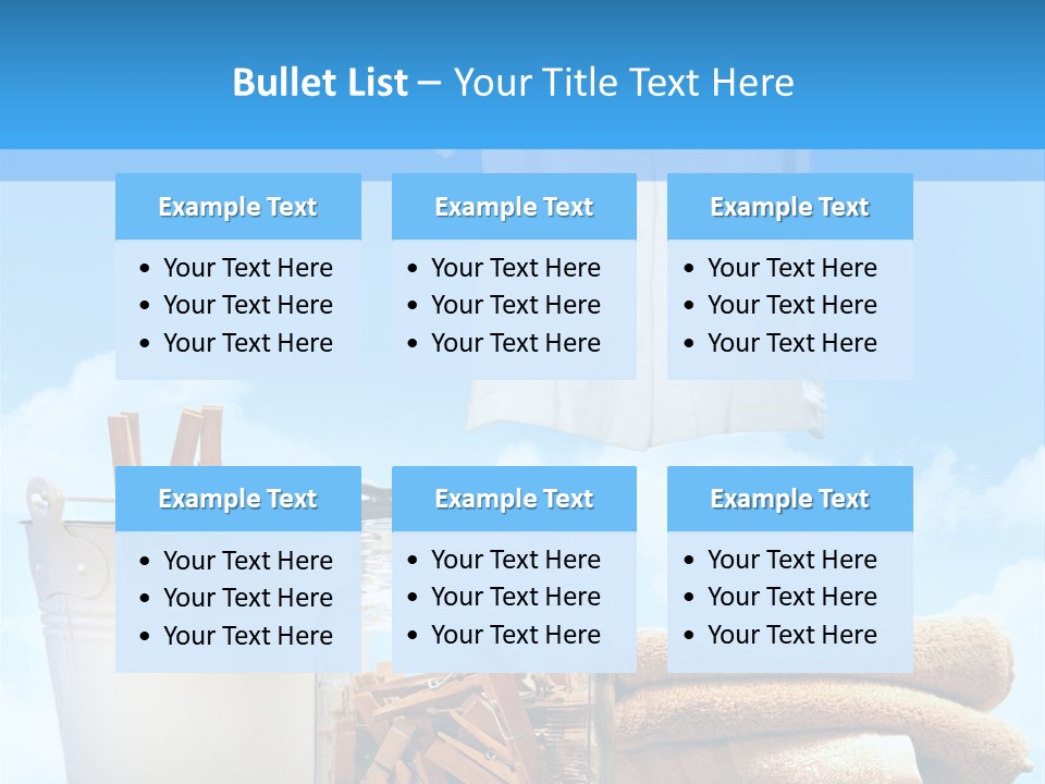 Sunny Clothes Cord PowerPoint Template