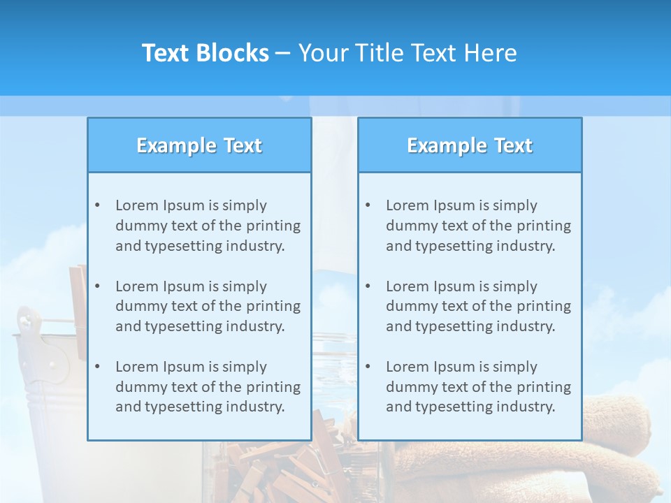 Sunny Clothes Cord PowerPoint Template