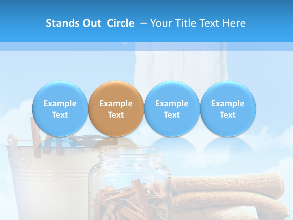 Sunny Clothes Cord PowerPoint Template