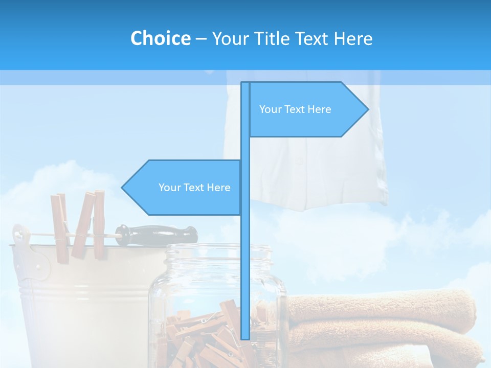 Sunny Clothes Cord PowerPoint Template