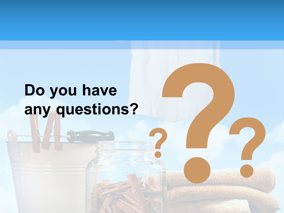 Sunny Clothes Cord PowerPoint Template