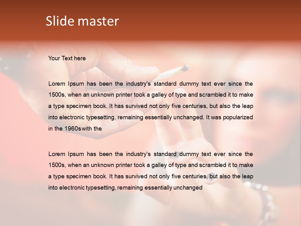 Human Cannabis Horizontal PowerPoint Template