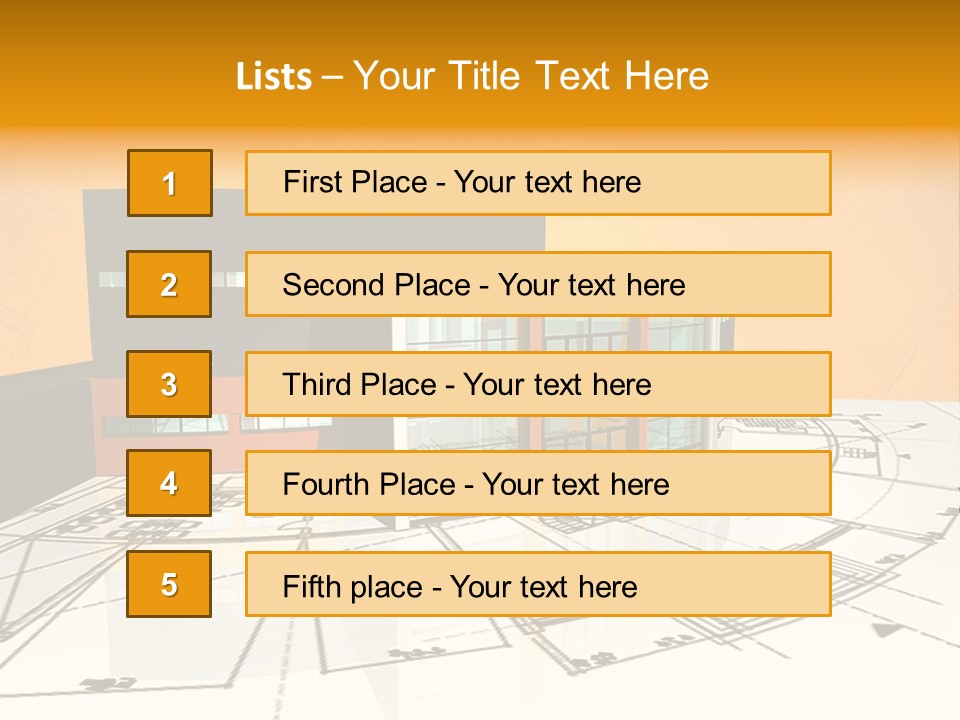 Plan Residential Rendering PowerPoint Template