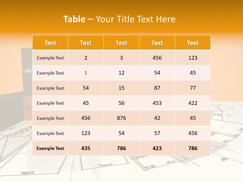Plan Residential Rendering PowerPoint Template