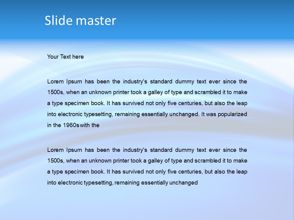 Blue Compositions Layers PowerPoint Template