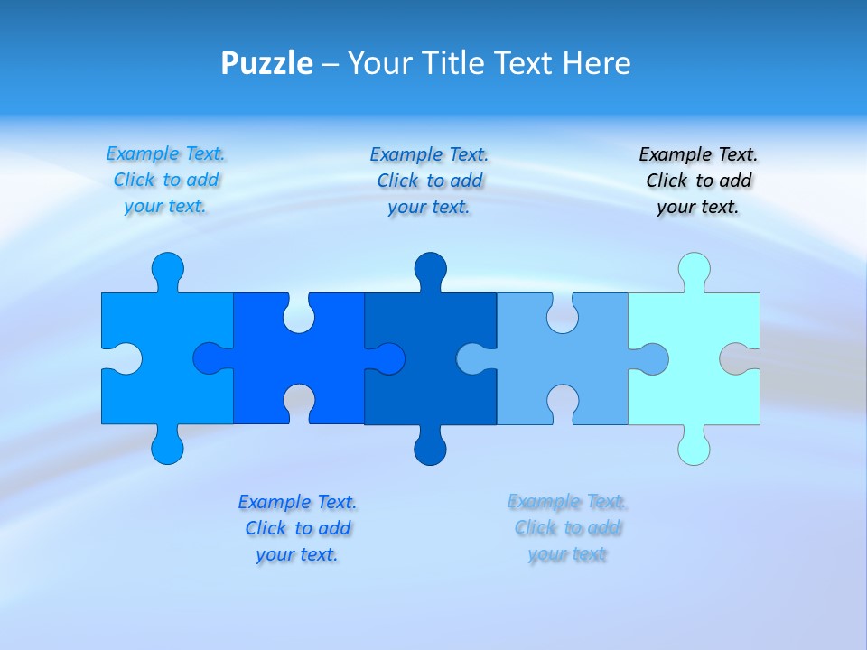 Blue Compositions Layers PowerPoint Template