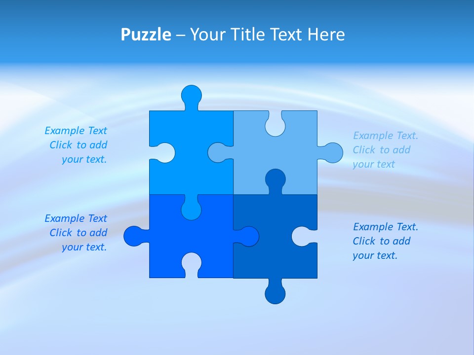 Blue Compositions Layers PowerPoint Template