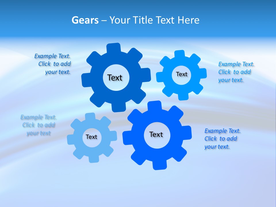 Blue Compositions Layers PowerPoint Template