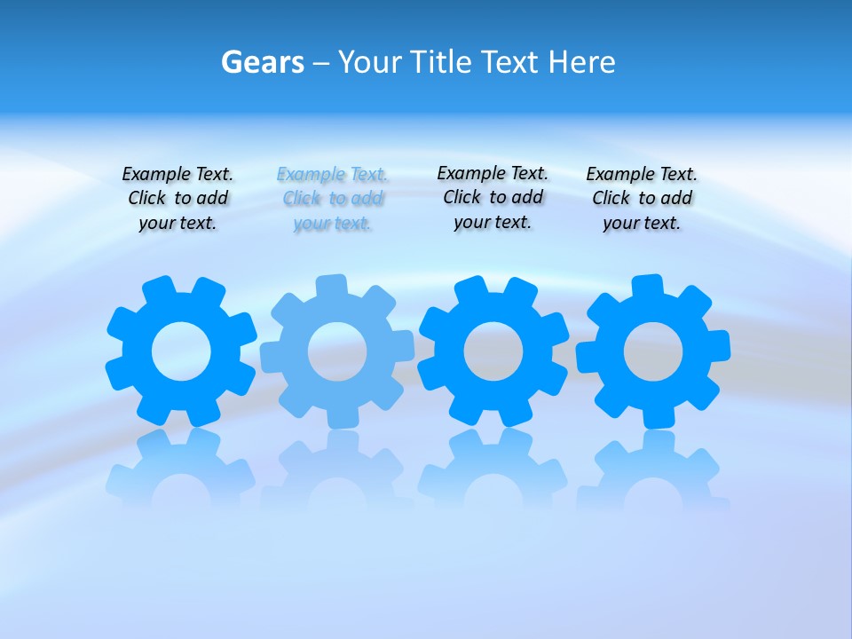 Blue Compositions Layers PowerPoint Template