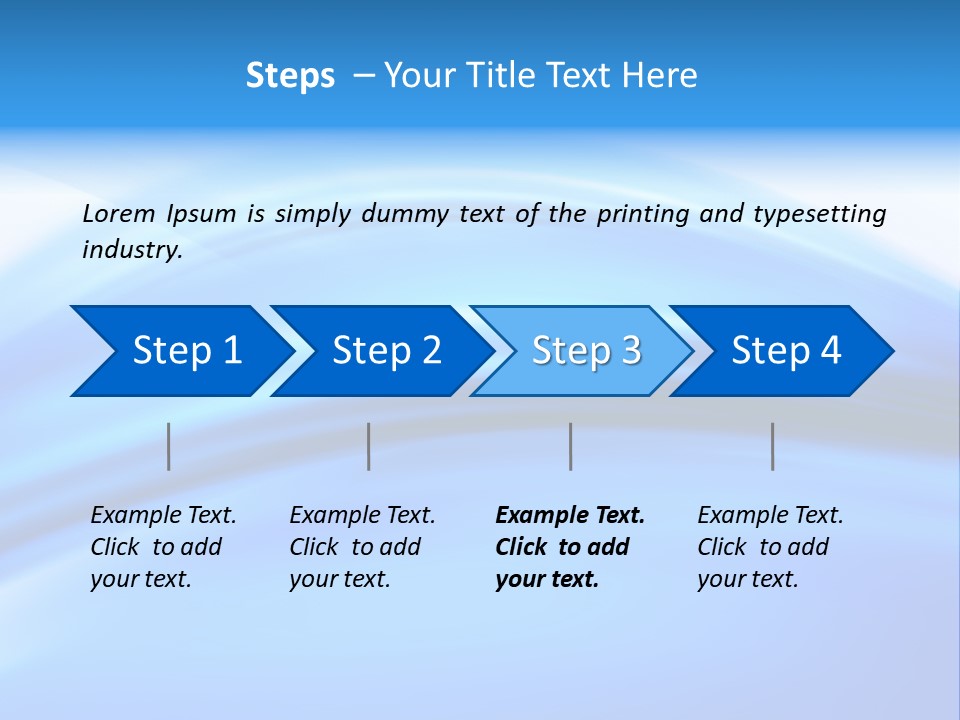 Blue Compositions Layers PowerPoint Template