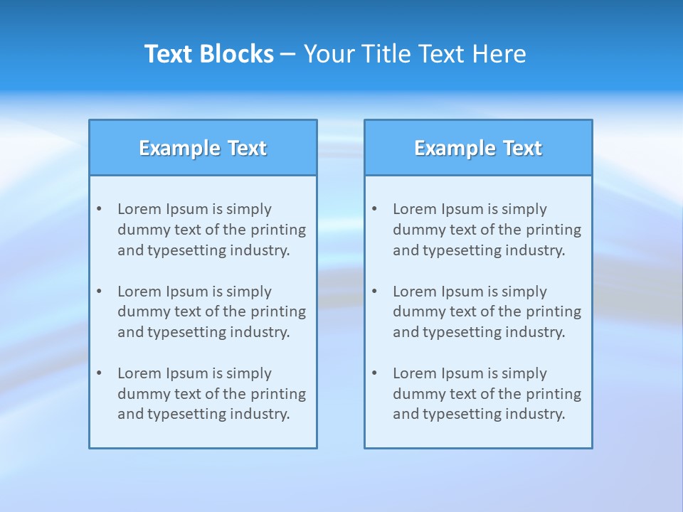 Blue Compositions Layers PowerPoint Template