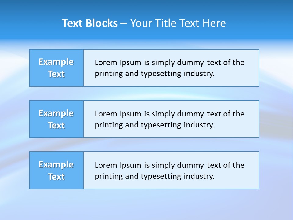 Blue Compositions Layers PowerPoint Template