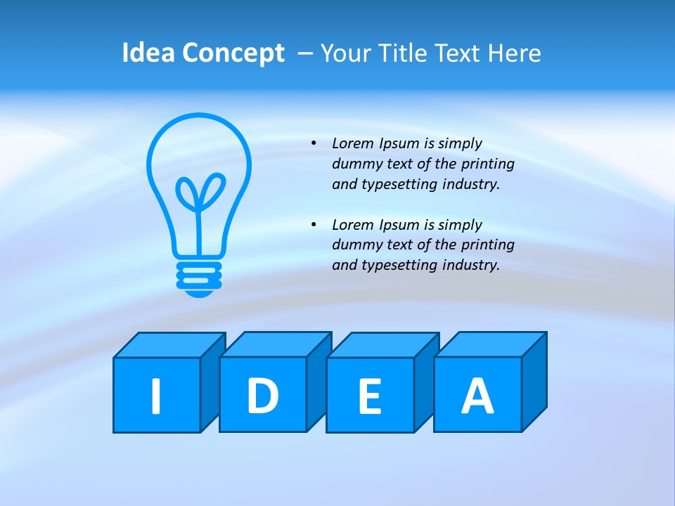 Blue Compositions Layers PowerPoint Template